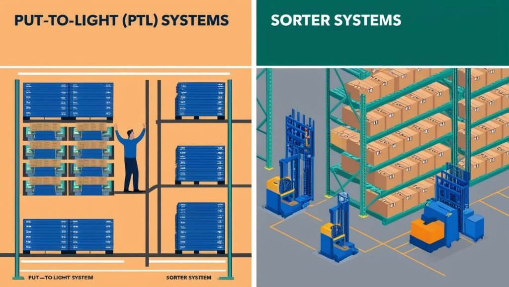 put-to-light and sorter